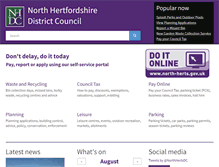 Tablet Screenshot of north-herts.gov.uk